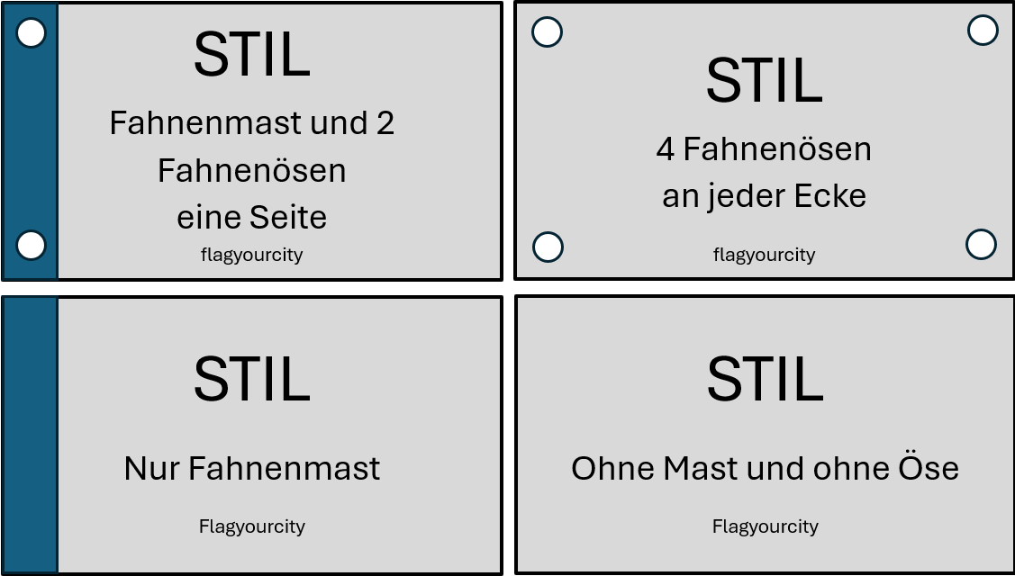 Österreich Flagge Einseitig