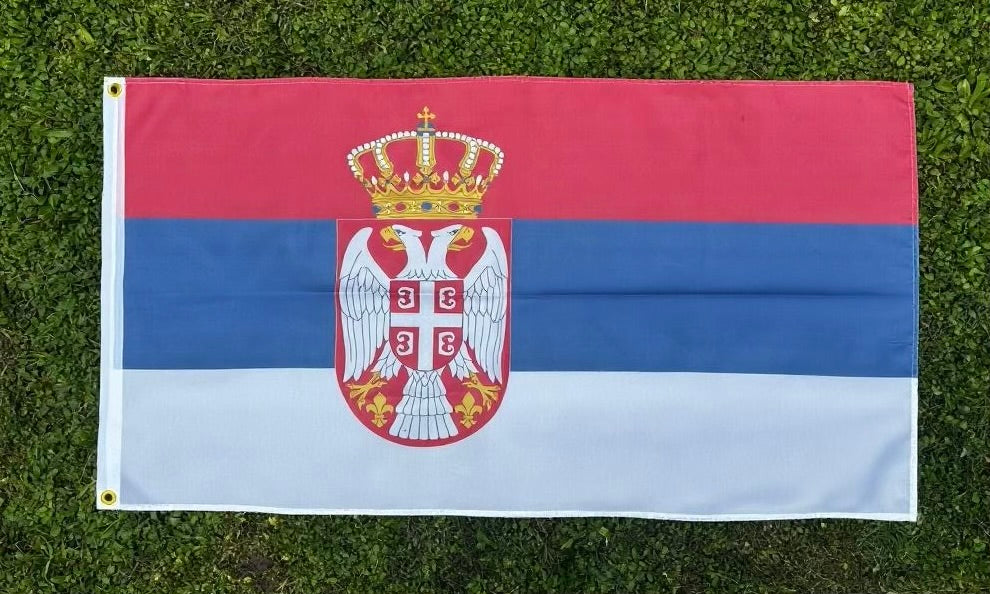 Serbien Flagge Doppelseitig