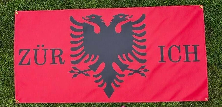 Albanien Flagge Doppelseitig