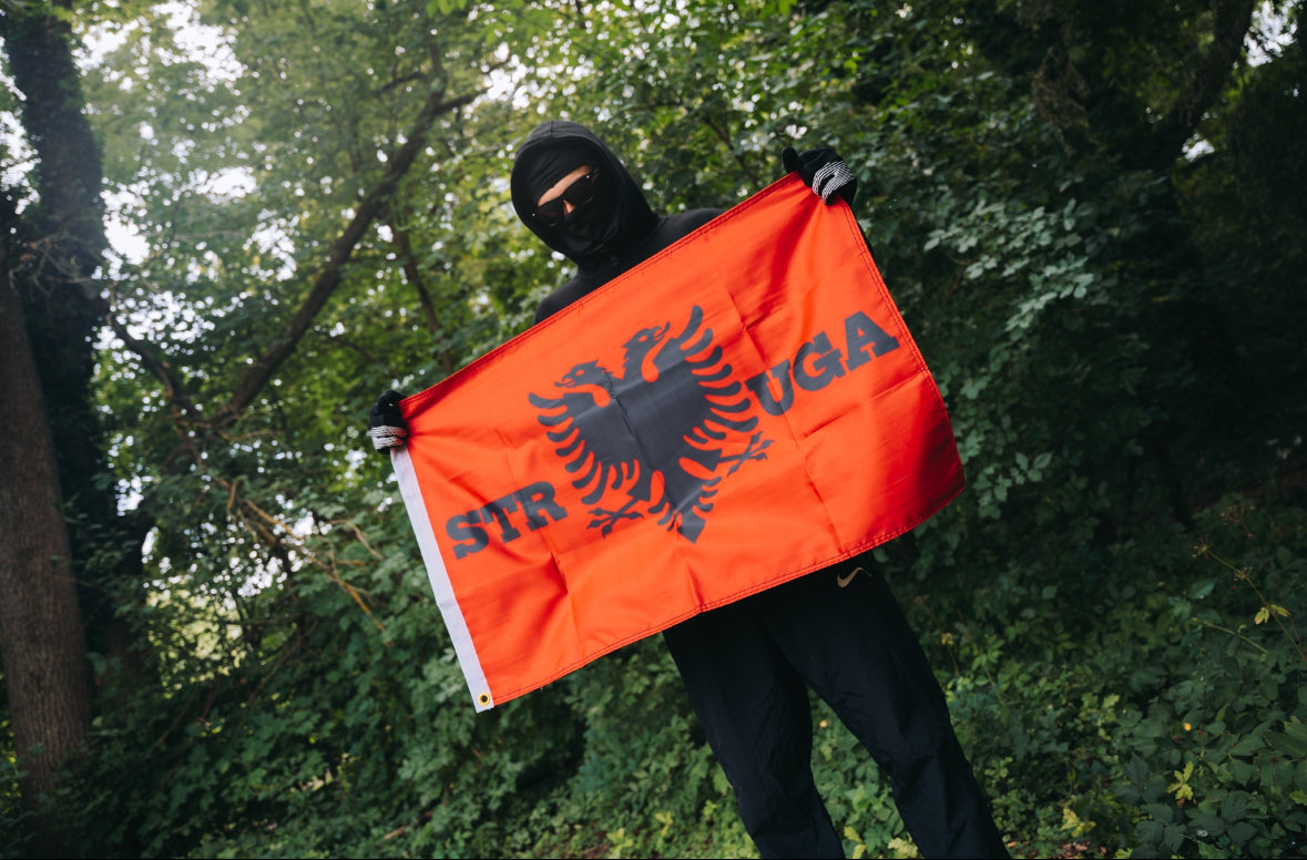 Albanien Flagge Doppelseitig