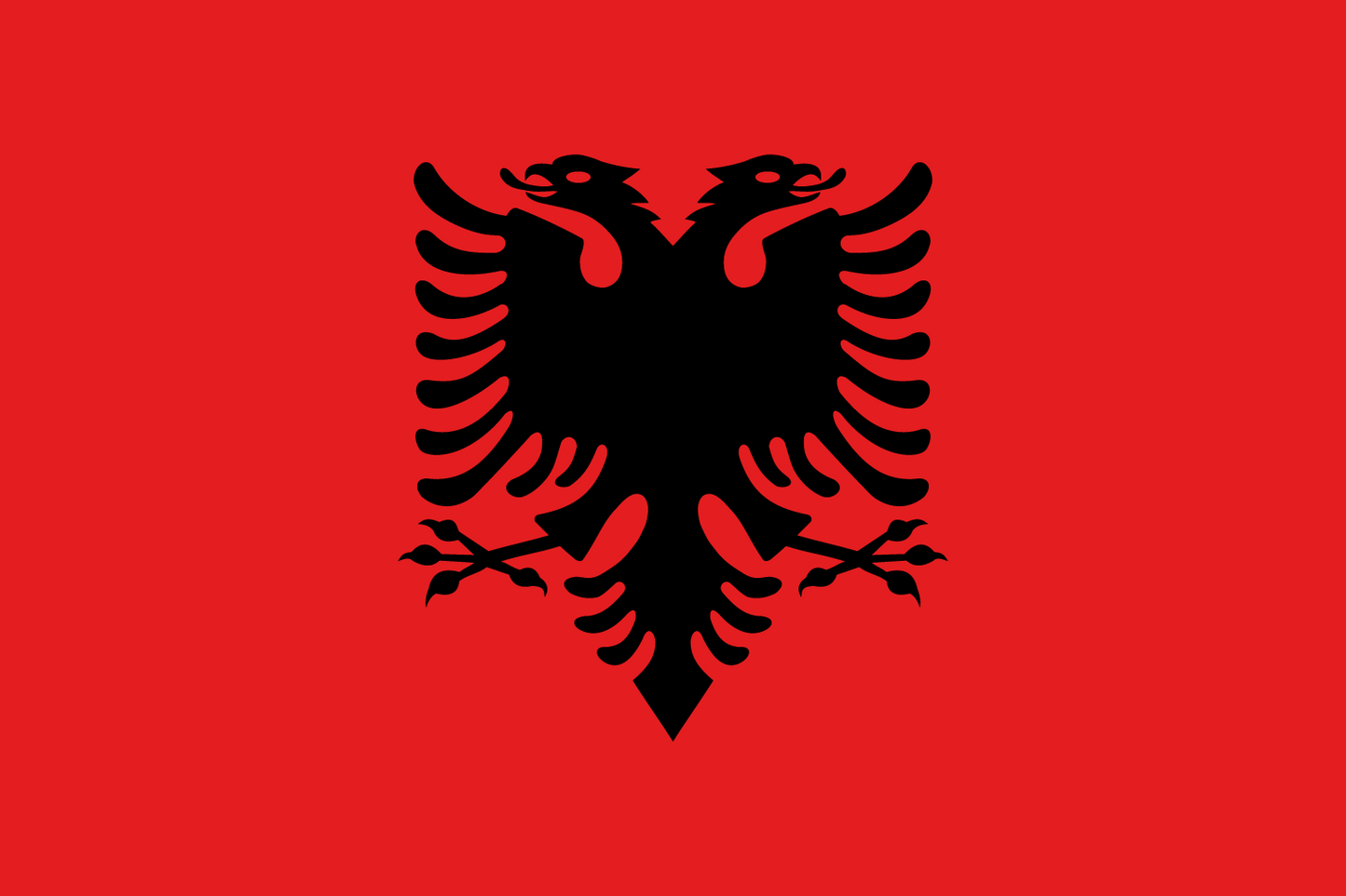 Albanien Flagge Doppelseitig