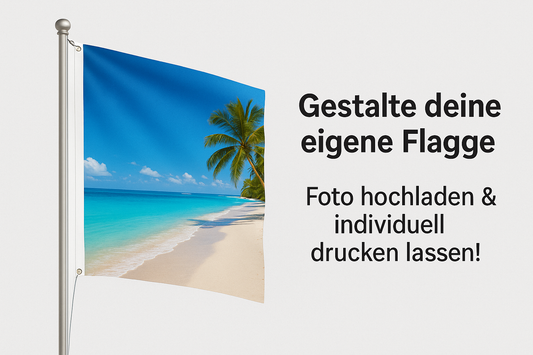 Vereinsflagge mit individuellem Druck – Jetzt eigenes Motiv hochladen!